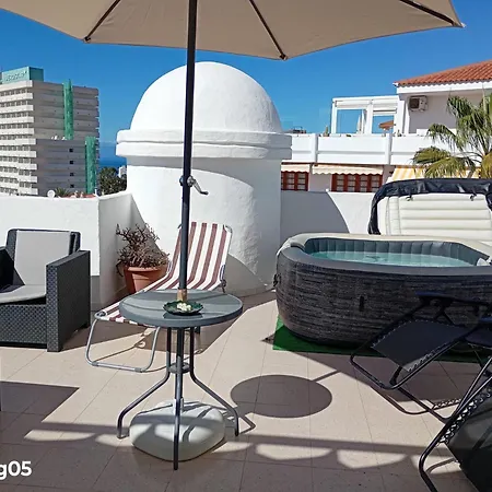 Penthouse Con Vistas Al Mar, Terraza, Jacuzzi Y Piscina En Playa Fanabe *