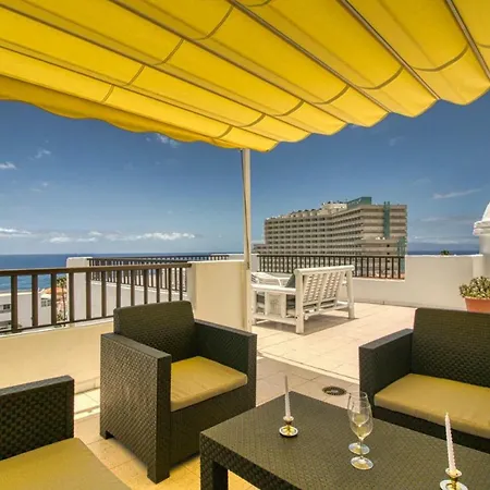 Penthouse Con Vistas Al Mar, Terraza, Jacuzzi Y Piscina En Playa Fanabe *